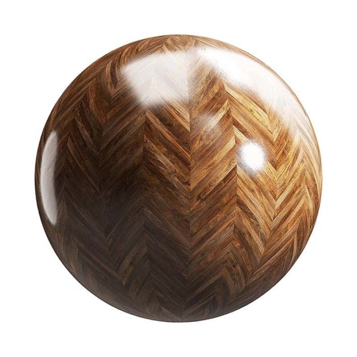 Dark Chevron Wood Parquet PBR Texture