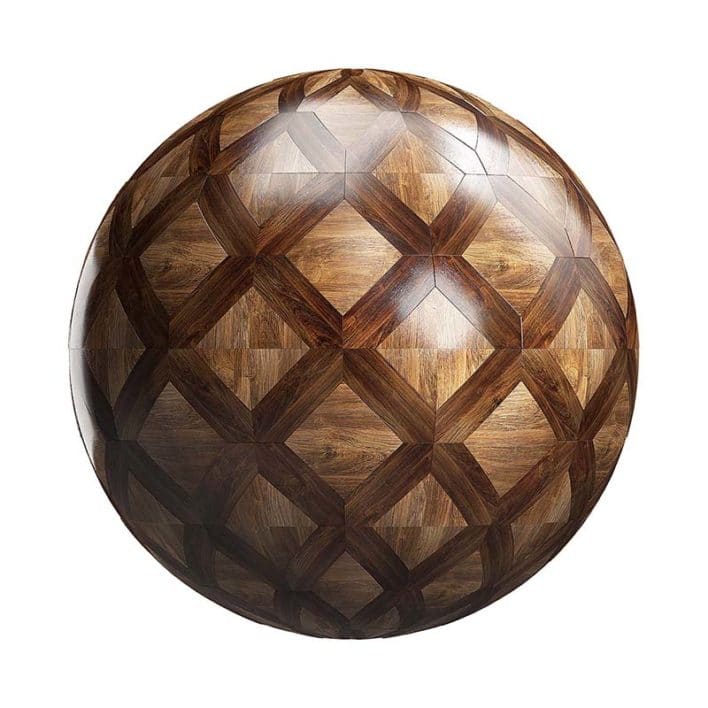 Dark Diamond Wood Parquet PBR Texture