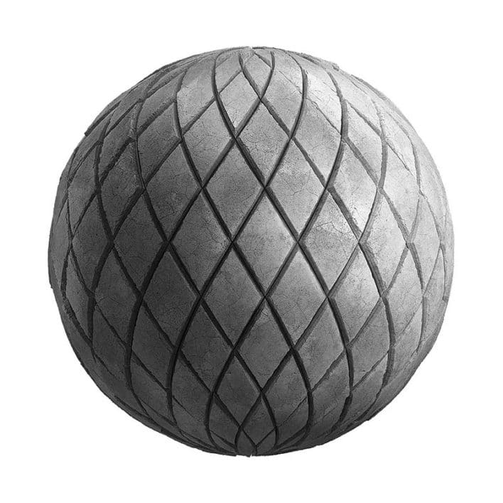 Diamond Concrete Tiles PBR Texture