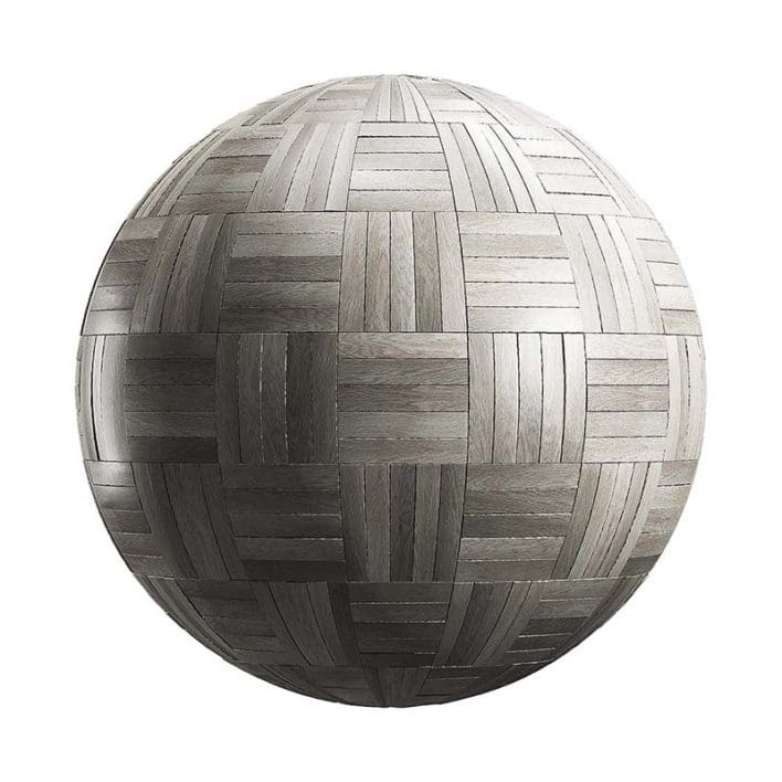 Grey Basket Wood Parquet PBR Texture