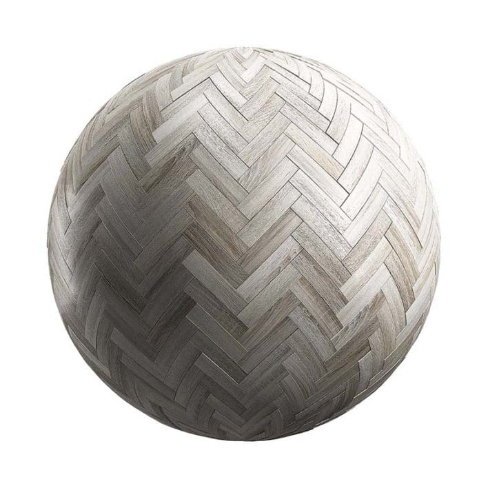 Grey Herringbone Wood Parquet PBR Texture