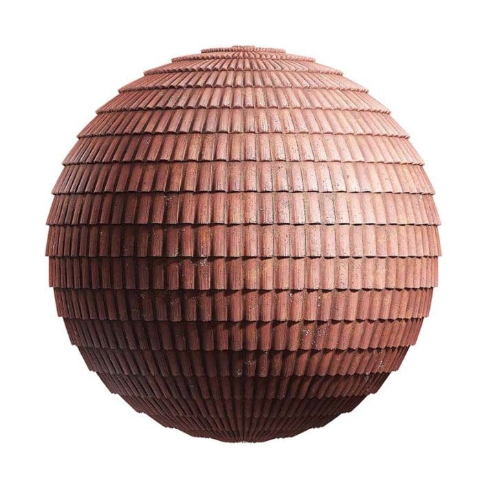 Old Ceramic Roof PBR Texture