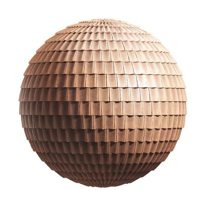 Orange Ceramic Roof PBR Texture