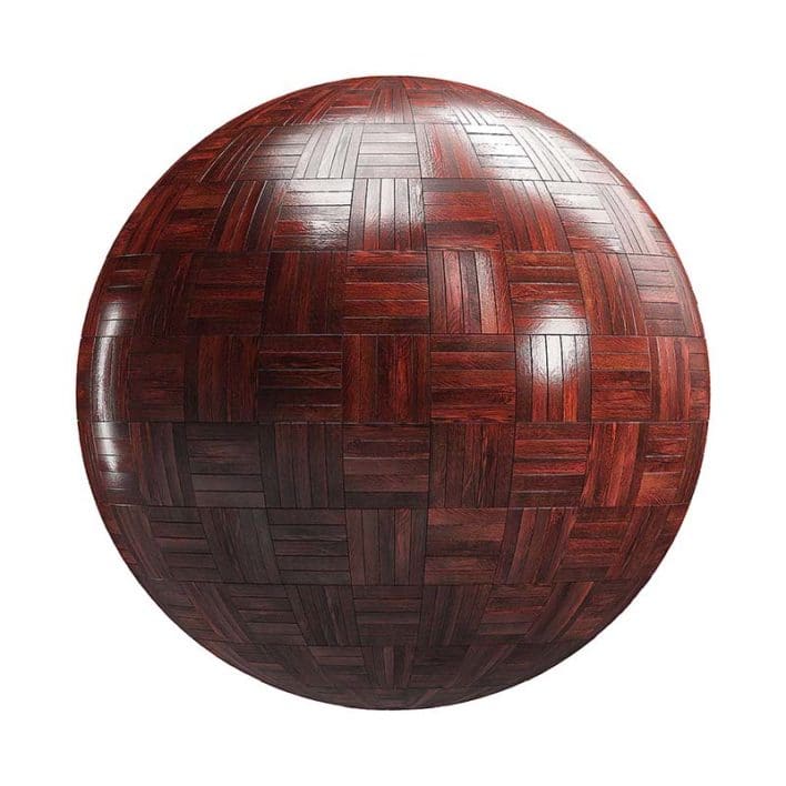 Red Basket Wood Parquet PBR Texture