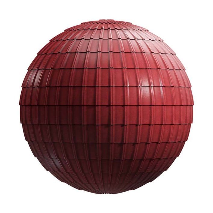 Red Metal Roof PBR Texture