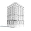 Narrow Building 3D Model - Image 2