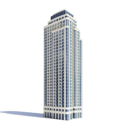 Tall Apartment Building 3D Model
