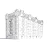 White Apartment Building 3D Model - Image 2