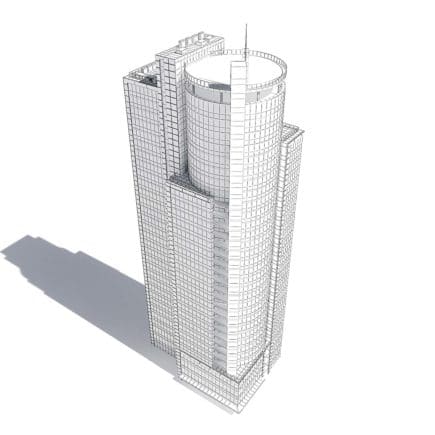 Skyscraper with Helipad 3D Model