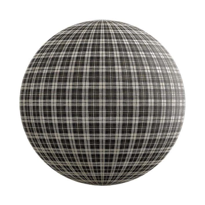 Black and White Checkered Fabric PBR Texture