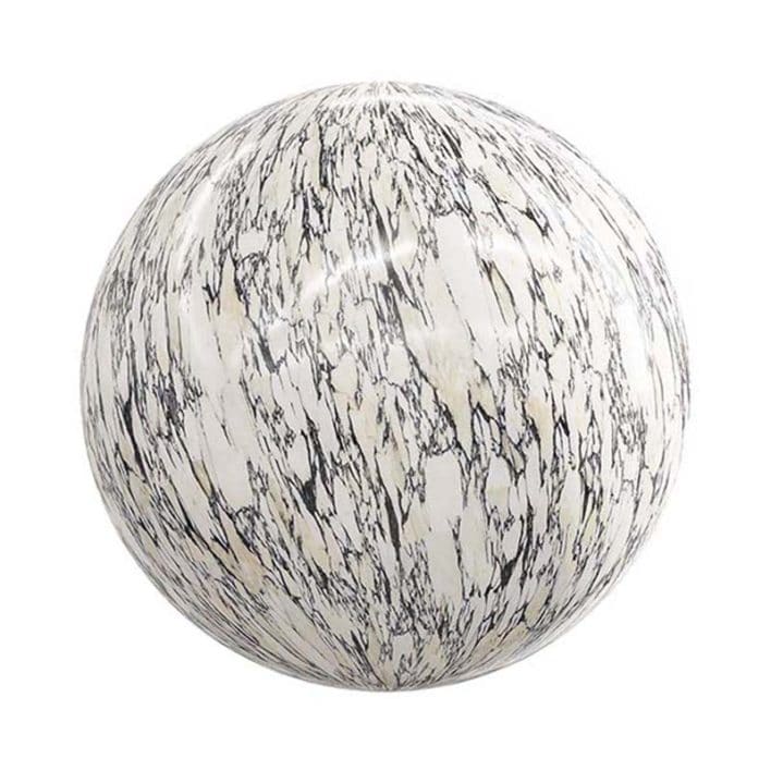 Black and White Marble PBR Texture