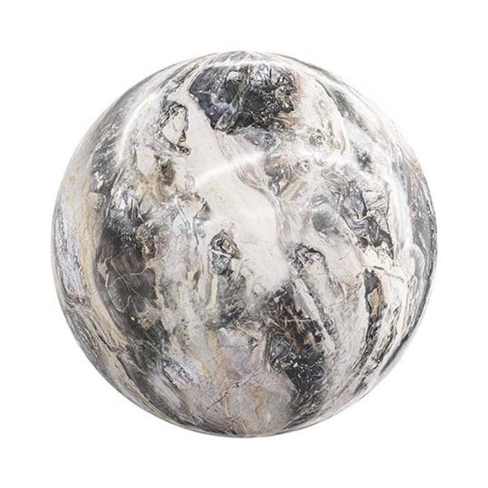 Black and White Marble PBR Texture