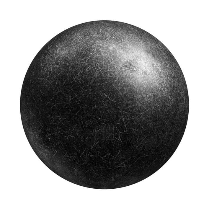 Black Scrathed Metal PBR Texture