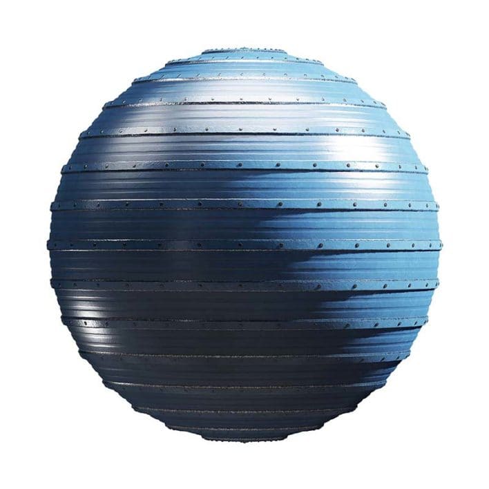 Blue Metal Panels PBR Texture