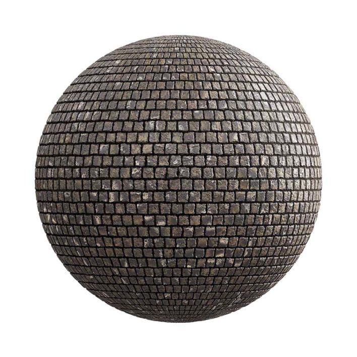 Brown Stone Pavement PBR Texture
