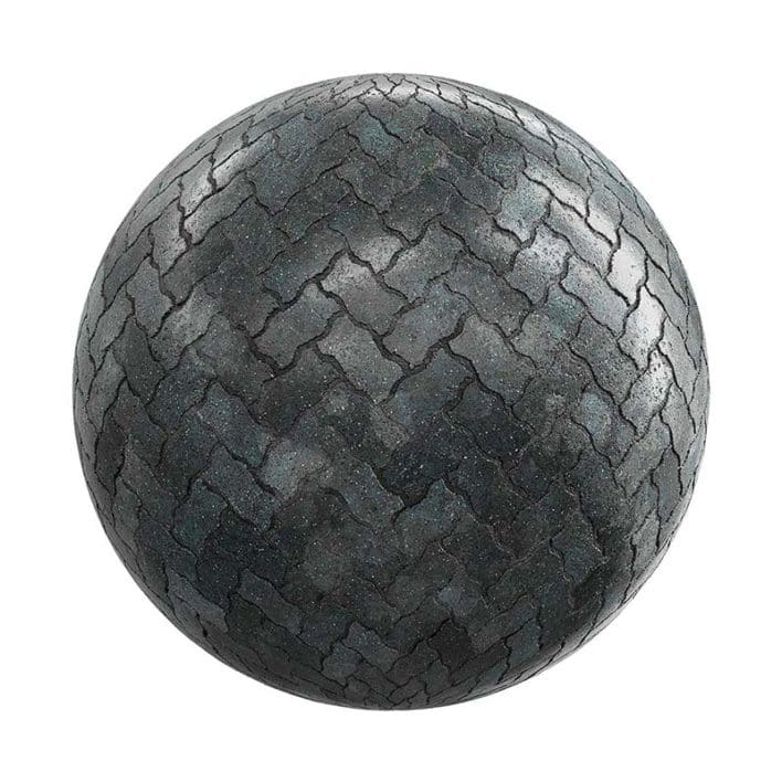 Dark Shiny Pavement PBR Texture