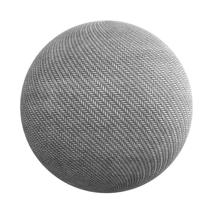 Grey Braided Fabric PBR Texture