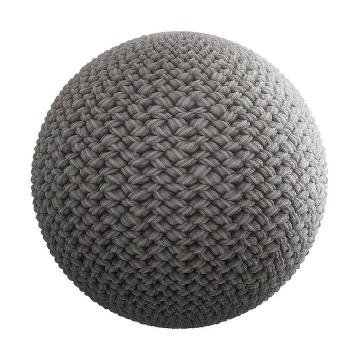 Grey Wool Fabric PBR Texture