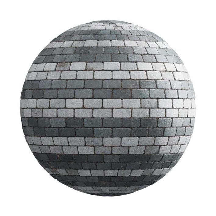 Patterned Concrete Pavement PBR Texture