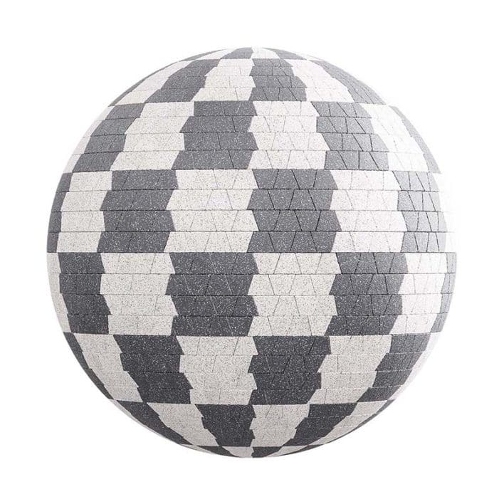 Patterned Trapezoidal Pavement PBR Texture