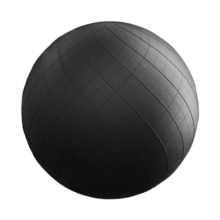 Quilted Black Fabric PBR Texture