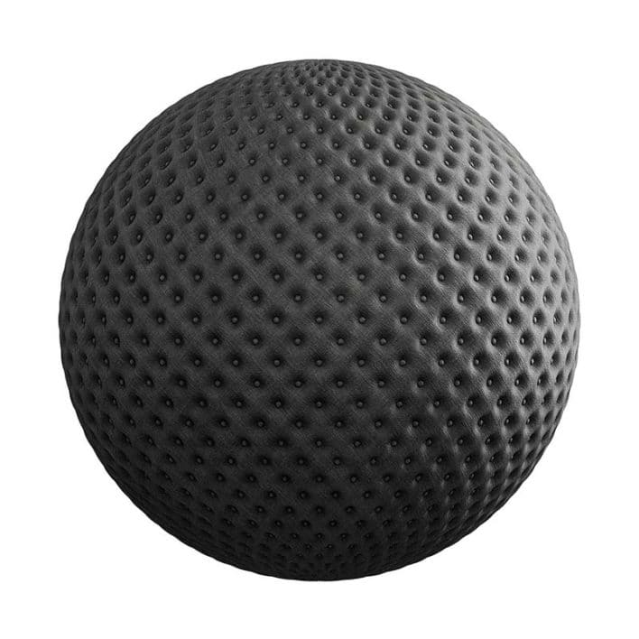 Quilted Black Fabric PBR Texture