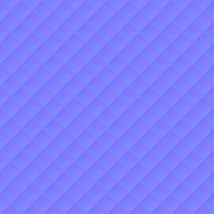 Quilted Blue Fabric PBR Texture