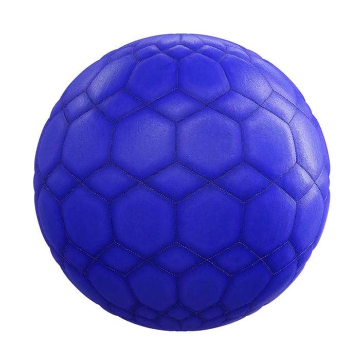 Quilted Blue Leather PBR Texture