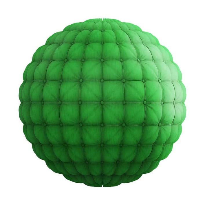 Quilted Green Fabric PBR Texture