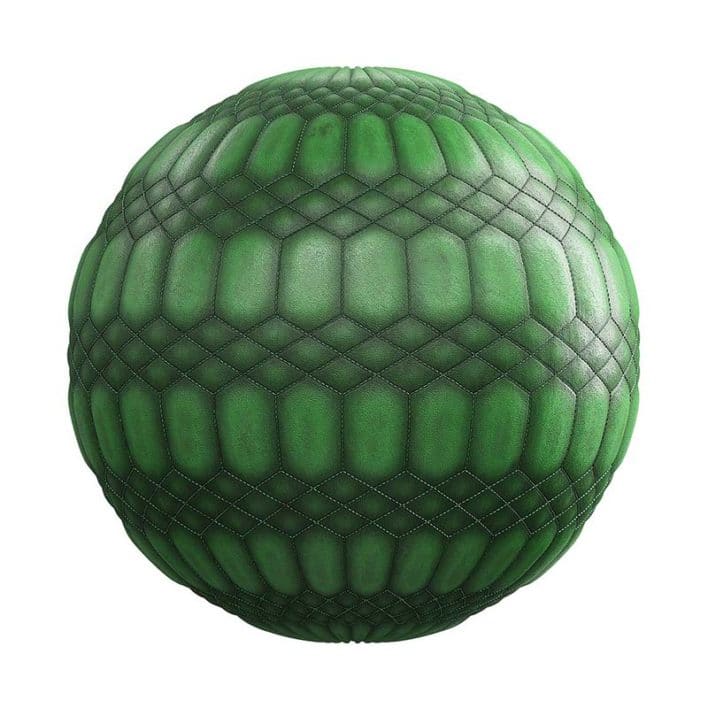 Quilted Green Fabric PBR Texture