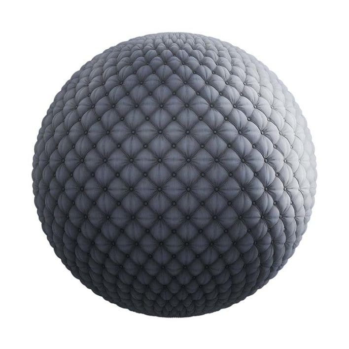 Quilted Grey Fabric PBR Texture