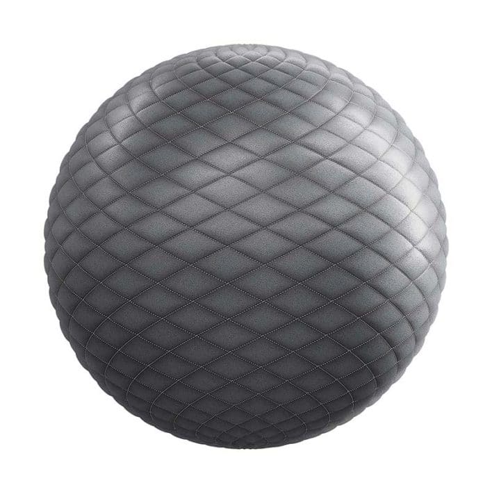 Quilted Grey Leather PBR Texture