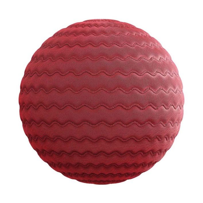 Quilted Red Fabric PBR Texture