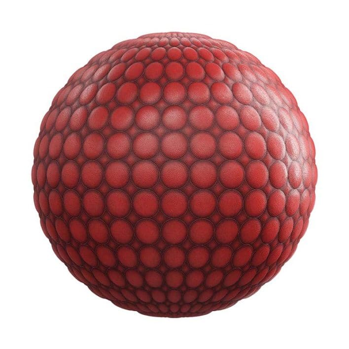 Quilted Red Leather PBR Texture