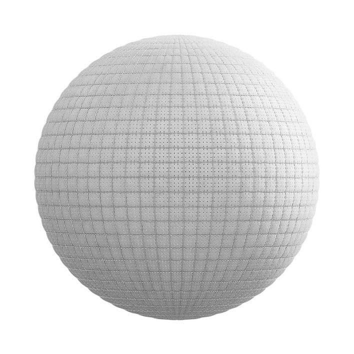Quilted White Leather PBR Texture