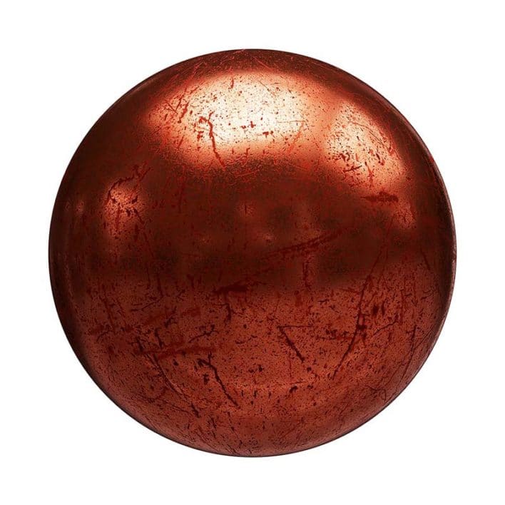 Scratched Red Metal PBR Texture