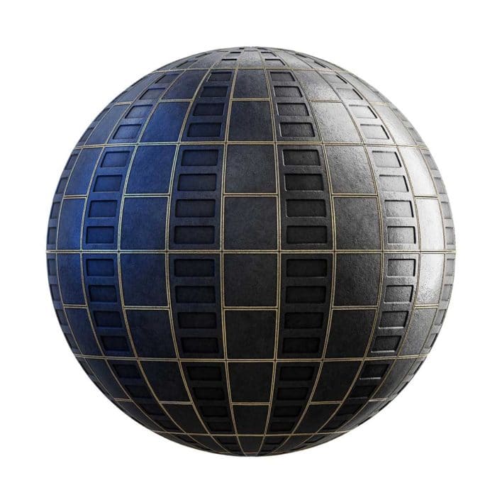 Black and Gold Space Ship Wall PBR Texture
