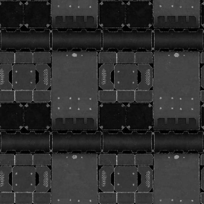 Blue Space Ship Wall PBR Texture