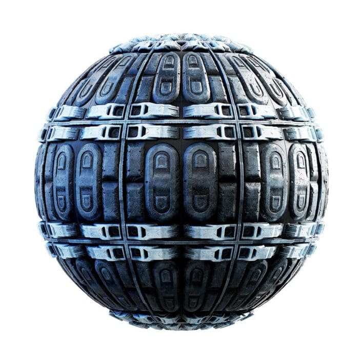Dark Space Ship Wall PBR Texture