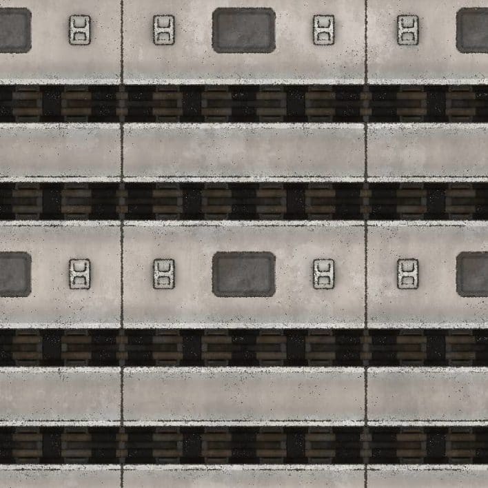 White Space Ship Wall PBR Texture