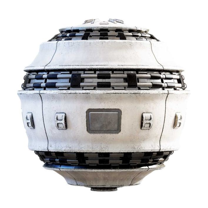 White Space Ship Wall PBR Texture