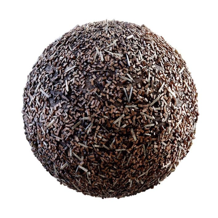Brick and Wood Rubble PBR Texture