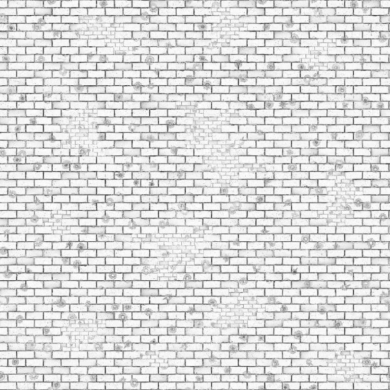 Brick Wall with Bullet Holes PBR Texture