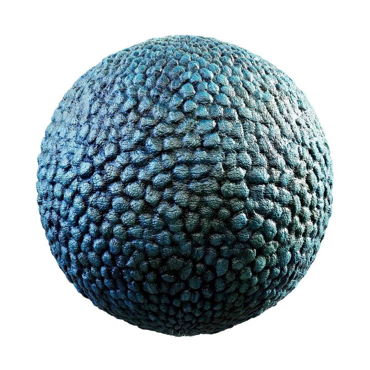 Cyan Creature Skin PBR Texture