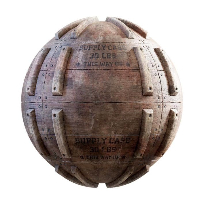 Dirty Wooden Container Box PBR Texture