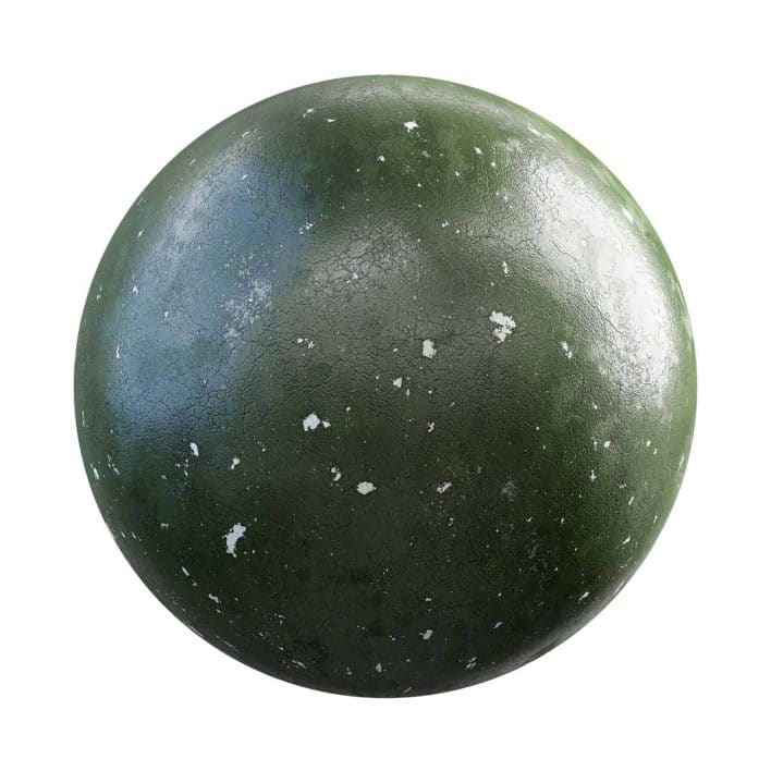 Green Painted Metal PBR Texture