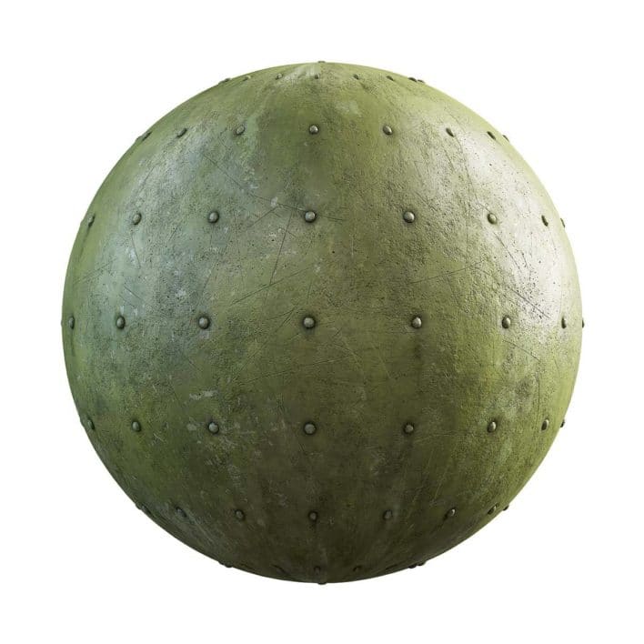 Green Painted Metal PBR Texture