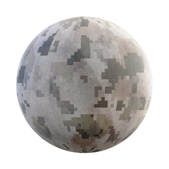 White Camo Fabric PBR Texture