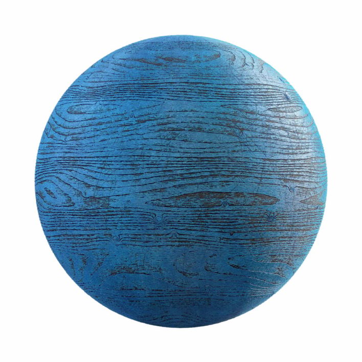 Blue Painted Wood PBR Texture