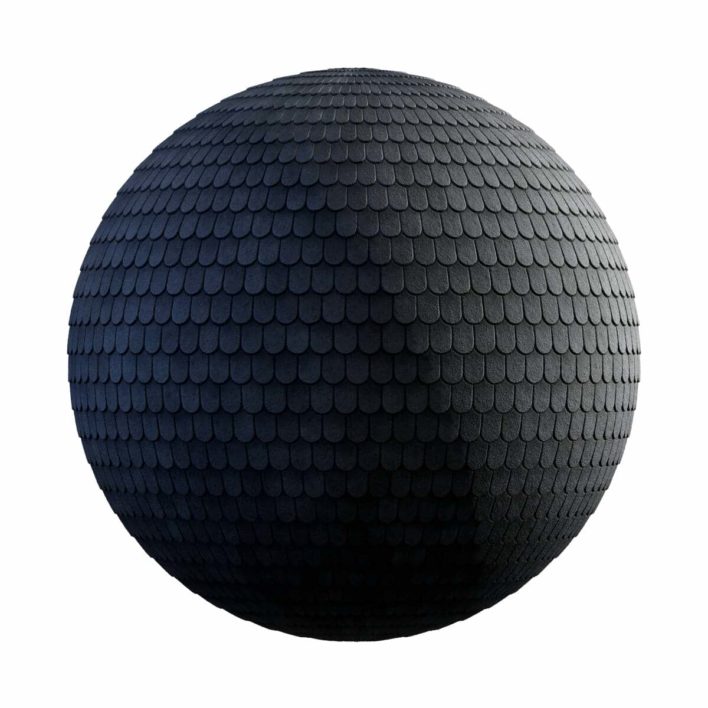 Black Shingle Roof PBR Texture